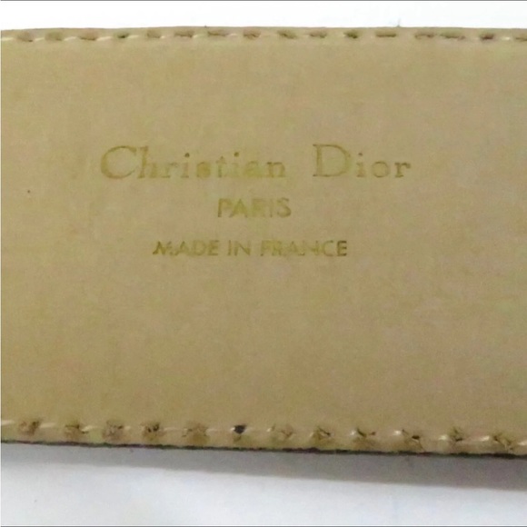 Auth Christian Dior Women Waist Belt 75/30 Made In France Navy - Picture 7 of 11